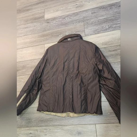 Michael Kors reversible puffer collard beige and brown womens jacket - Picture 10 of 15